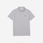 Men Lacoste V0ZN659 Grey Chine CCA Smart Paris Stretch Cotton Pique Polo - Image 4