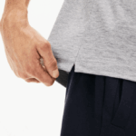 Men Lacoste V0ZN659 Grey Chine CCA Smart Paris Stretch Cotton Pique Polo - Image 5