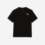 Men Lacoste V0ZN662 Black 031 Relaxed Fit Print T-Shirt - Image 6