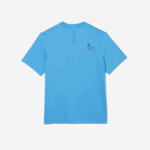 Men Lacoste V0ZN663 Blue 4XA Relaxed Fit Print T-Shirt - Image 5