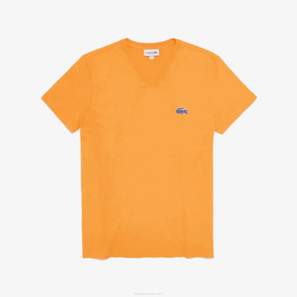 Men Lacoste V0ZN669 Orange 6RB Regular Fit Short Sleeve T-Shirt
