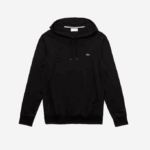 Men Lacoste V0ZN673 Black 031 Hooded Cotton Jersey Sweatshirt - Image 5