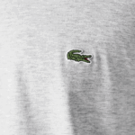 Men Lacoste V0ZN677 Grey Chine CCA V-Neck Lightweight Pima Cotton Jersey T-Shirt - Image 6