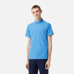 Men Lacoste V0ZN67 Blue L99 SPORT Textured Breathable Golf Polo