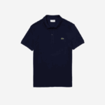 Men Lacoste V0ZN685 Navy Blue 166 Original L.12.12 Slim Fit Polo - Image 4