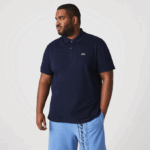 Men Lacoste V0ZN685 Navy Blue 166 Original L.12.12 Slim Fit Polo - Image 5