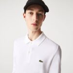 Men Lacoste V0ZN686 White 001 Slim Fit Petit Pique Polo