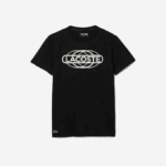 Men Lacoste V0ZN694 Black 031 SPORT Organic Jersey T-Shirt - Image 5