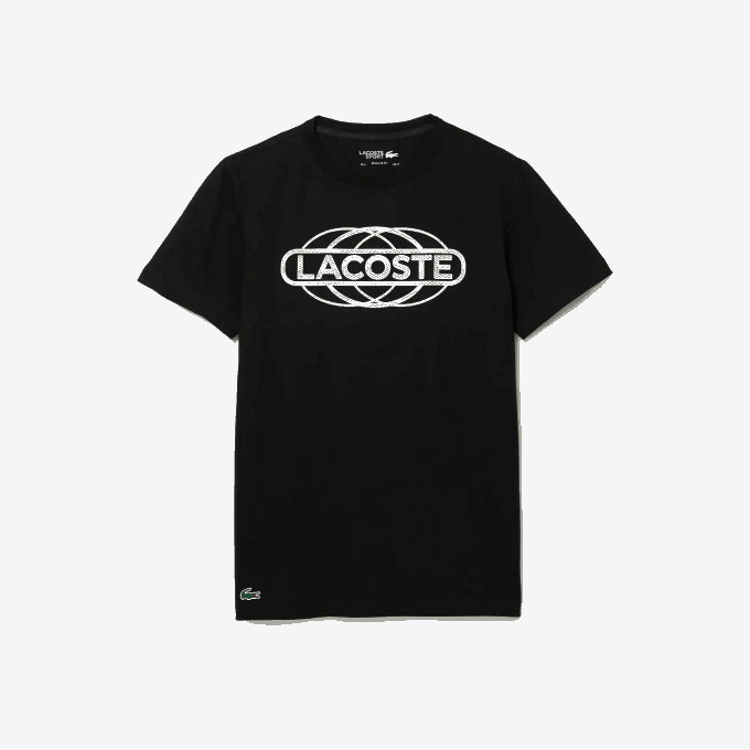 Men Lacoste V0ZN694 Black 031 SPORT Organic Jersey T-Shirt - Image 5