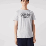 Men Lacoste V0ZN695 Grey Chine CCA SPORT Organic Jersey T-Shirt