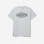 Men Lacoste V0ZN695 Grey Chine CCA SPORT Organic Jersey T-Shirt - Image 5