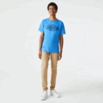Men Lacoste V0ZN696 Blue 4XA SPORT Organic Jersey T-Shirt - Image 2