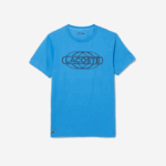 Men Lacoste V0ZN696 Blue 4XA SPORT Organic Jersey T-Shirt - Image 4