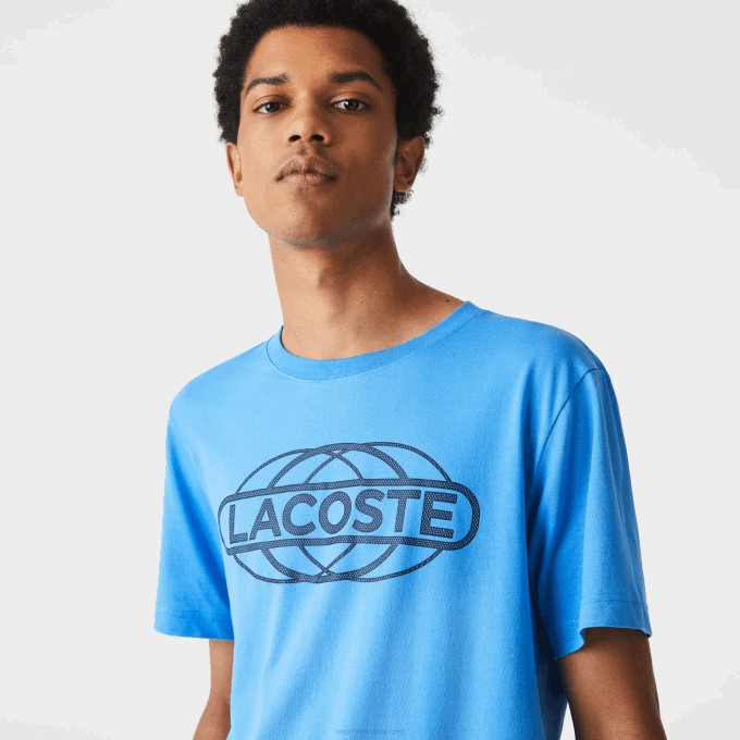Men Lacoste V0ZN696 Blue 4XA SPORT Organic Jersey T-Shirt - Image 1