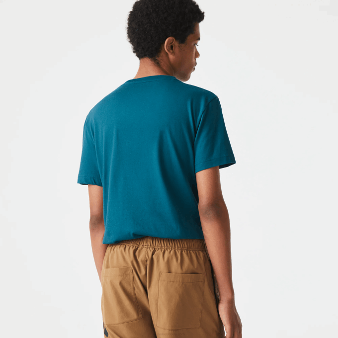 Men Lacoste V0ZN697 Green ZCD SPORT Organic Jersey T-Shirt - Image 3