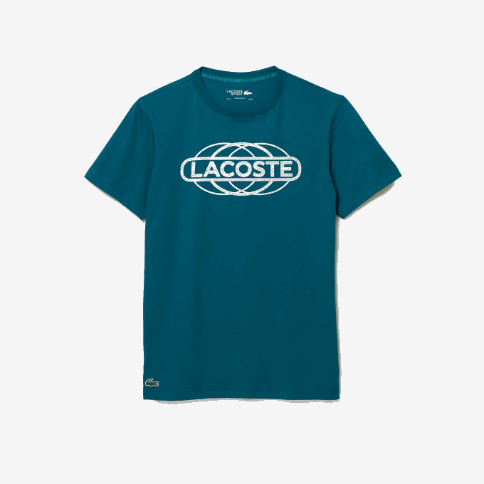Men Lacoste V0ZN697 Green ZCD SPORT Organic Jersey T-Shirt - Image 4