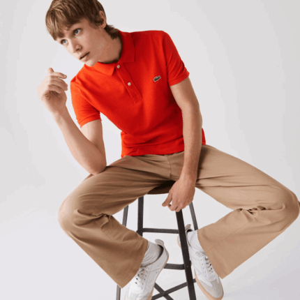 Men Lacoste V0ZN702 Red 3B2 Original L.12.12 Slim Fit Polo