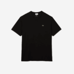 Men Lacoste V0ZN714 Black 031 V-Neck Jersey T-Shirt - Image 5