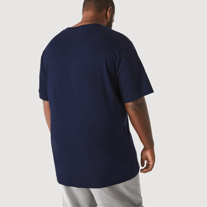 Men Lacoste V0ZN716 Navy Blue 166 V-Neck Jersey T-Shirt - Image 3