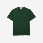 Men Lacoste V0ZN717 Green 132 V-Neck Jersey T-Shirt