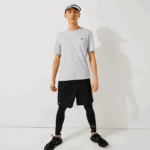 Men Lacoste V0ZN718 Grey Chine CCA SPORT Breathable T-Shirt - Image 2