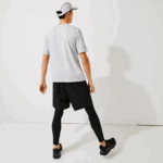 Men Lacoste V0ZN718 Grey Chine CCA SPORT Breathable T-Shirt - Image 3