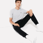 Men Lacoste V0ZN718 Grey Chine CCA SPORT Breathable T-Shirt - Image 5