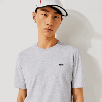 Men Lacoste V0ZN718 Grey Chine CCA SPORT Breathable T-Shirt