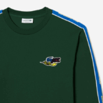 Men Lacoste V0ZN720 Green 132 Branded Band T-Shirt - Image 2