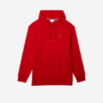 Men Lacoste V0ZN724 Red 240 XL Regular Fit Hooded T-Shirt