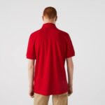 Men Lacoste V0ZN726 Red 240 Smart Paris Stretch Cotton Pique Polo - Image 2