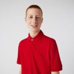 Men Lacoste V0ZN726 Red 240 Smart Paris Stretch Cotton Pique Polo