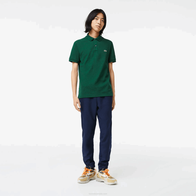 Men Lacoste V0ZN730 Green 132 Original L.12.12 Slim Fit Polo - Image 2