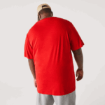 Men Lacoste V0ZN733 Red 240 V-Neck Jersey T-Shirt - Image 3
