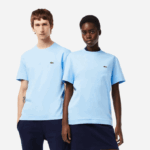 Men Lacoste V0ZN735 Blue HBP Crew Neck Organic Cotton T-Shirt