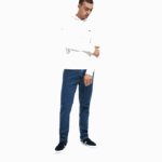 Men Lacoste V0ZN736 White 001 Hooded Cotton Jersey Sweatshirt - Image 5
