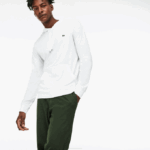 Men Lacoste V0ZN736 White 001 Hooded Cotton Jersey Sweatshirt - Image 6