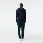 Men Lacoste V0ZN737 Navy Blue 166 Hooded Cotton Jersey Sweatshirt - Image 3