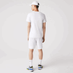 Men Lacoste V0ZN745 White Green W1J SPORT 3D Print Crocodile Breathable Jersey T-Shirt - Image 3
