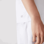 Men Lacoste V0ZN745 White Green W1J SPORT 3D Print Crocodile Breathable Jersey T-Shirt - Image 4