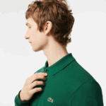 Men Lacoste V0ZN746 Green 132 Original L.12.12 Long Sleeve Polo - Image 2
