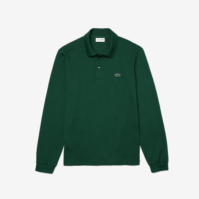 Men Lacoste V0ZN746 Green 132 Original L.12.12 Long Sleeve Polo - Image 4