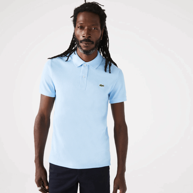 Men Lacoste V0ZN751 Blue HBP Original L.12.12 Slim Fit Polo - Image 2