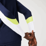 Men Lacoste V0ZN754 Navy Blue Yellow White 692 SPORT Tennis T-Shirt - Image 8