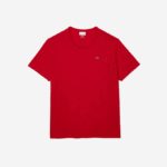 Men Lacoste V0ZN756 Red 240 Crew Neck XL Cotton Jersey T-Shirt - Image 4