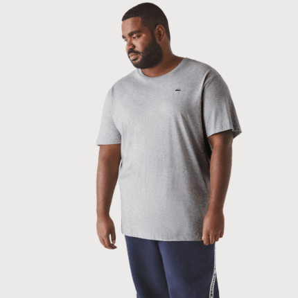Men Lacoste V0ZN757 Grey Chine CCA Crew Neck XL Cotton Jersey T-Shirt