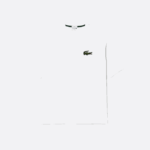 Men Lacoste V0ZN75 White 001 Loose Fit Large Crocodile Organic Cotton T-Shirt - Image 5