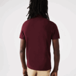 Men Lacoste V0ZN764 Bordeaux SXL Smart Paris Stretch Cotton Pique Polo - Image 2