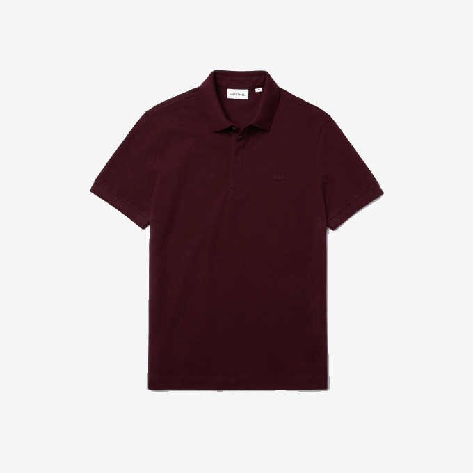 Men Lacoste V0ZN764 Bordeaux SXL Smart Paris Stretch Cotton Pique Polo - Image 3