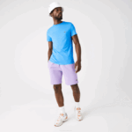 Men Lacoste V0ZN767 Blue 4XA Crew Neck Pima Cotton Jersey T-Shirt - Image 2